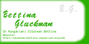 bettina gluckman business card
